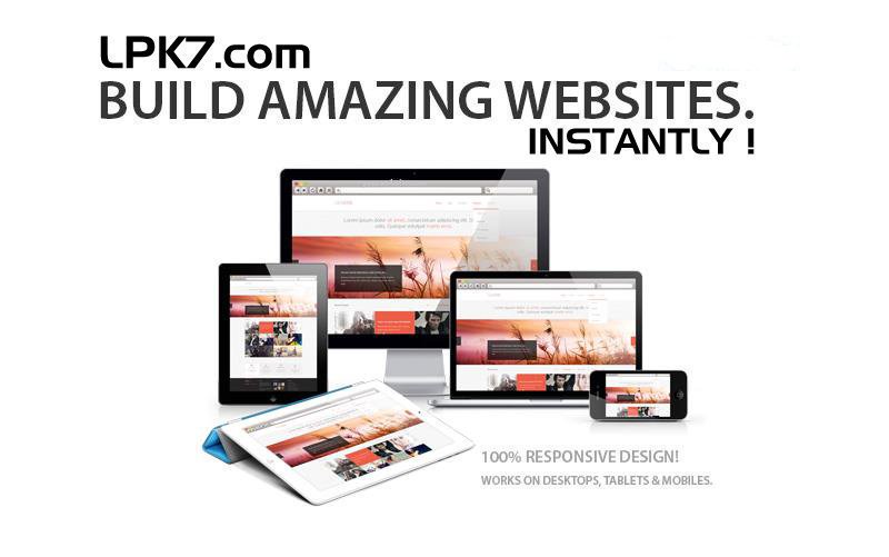 Build Websites in seconds with LPK7, the world's fastest website maker.
